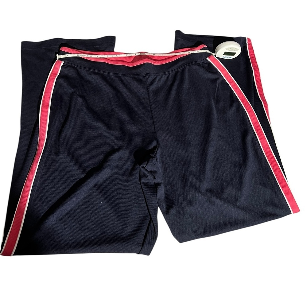 SJB Active Navy Athletic Pants with Pink and White Stripes
